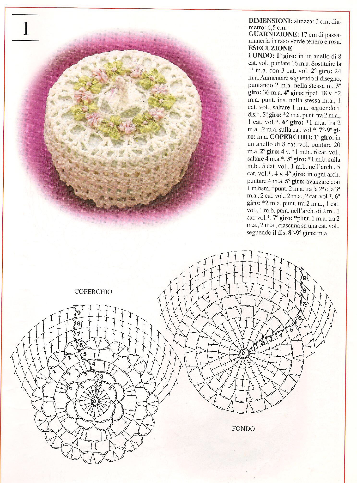 Schema Scatolina Bomboniera All Uncinetto Confettino